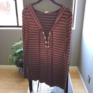 Cute Long Sleeve Striped Top